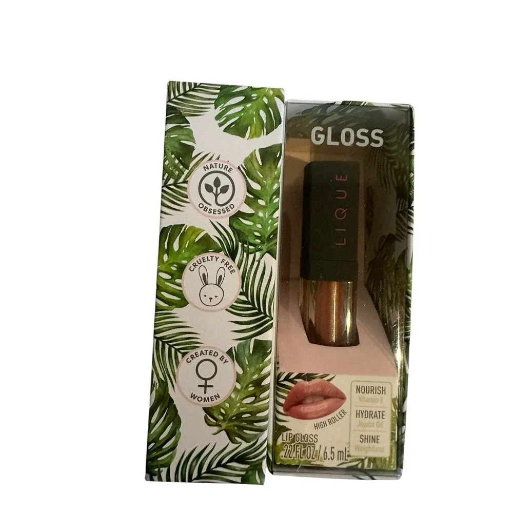 2 Lique Lip Gloss High Roller Vitamin E Jojoba Oil Shine Created by Women